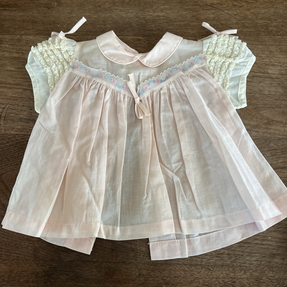 Fawn Fashions Girls Handmade‎ Blouse, Julius Berger Wool Thin Lace Sweater 3-6m - Picture 2 of 16